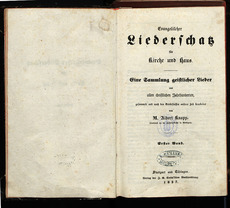 Albert Knapps Evangelischer Liederschatz, 1837