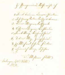 Stimmzettel Balingen 1854
